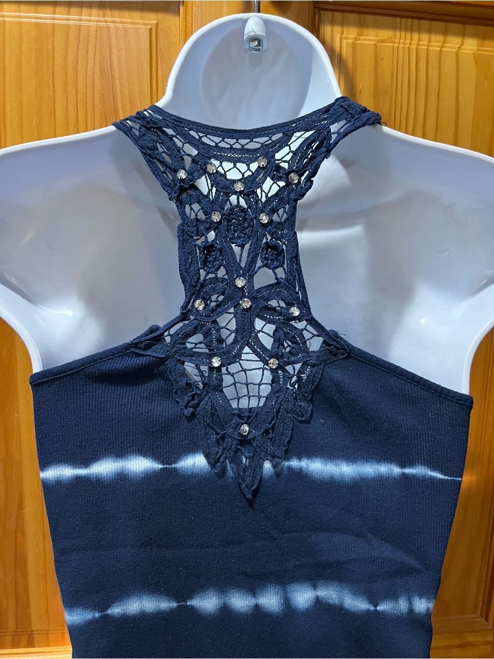 Venus Lace & Rhinestone Racerback Tank Top - Picture 11 of 13